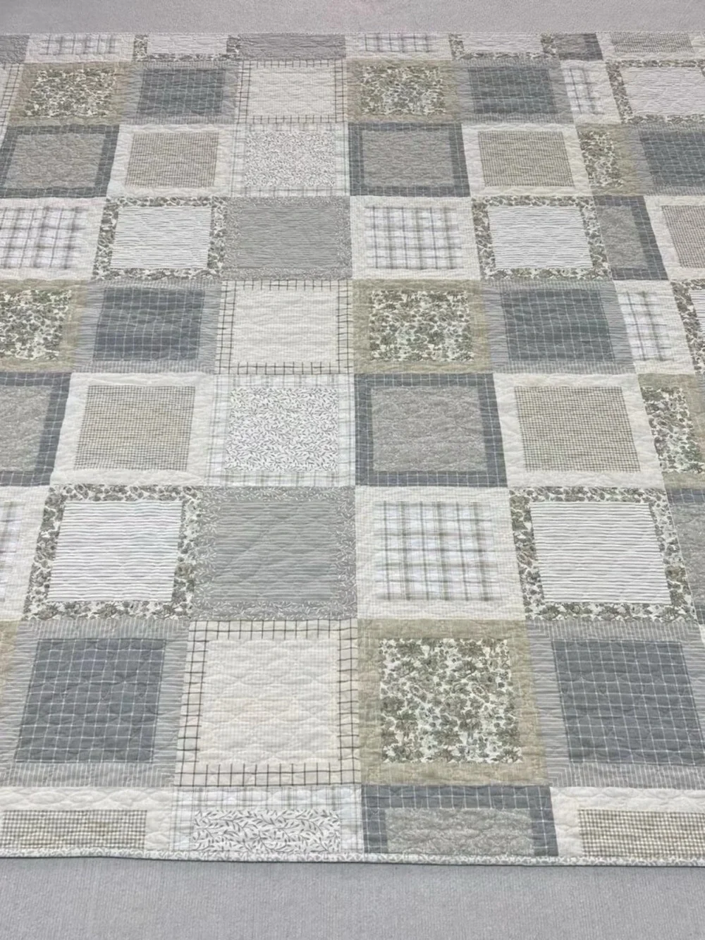Modern Farmhouse Window Box PRINT Queen Size Cotton Finished QUILT